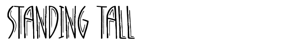 Standing Tall font preview